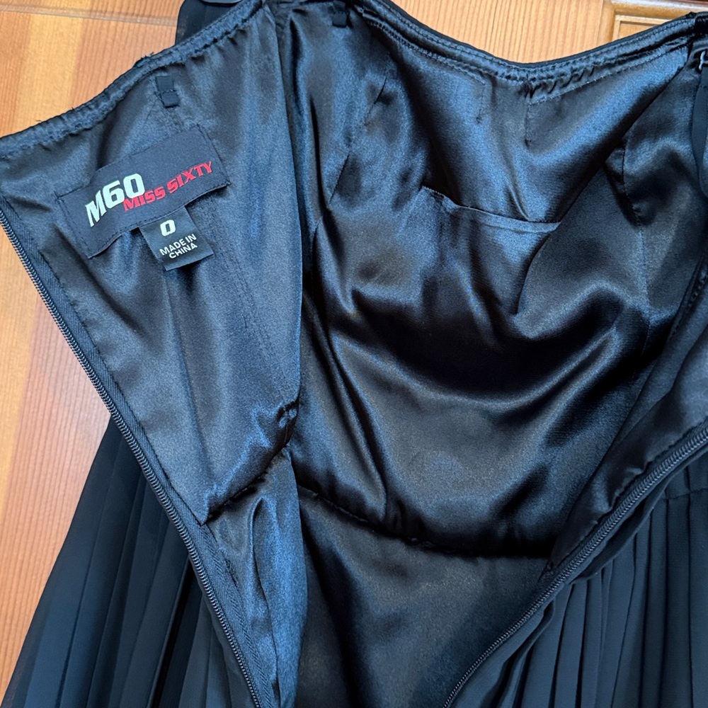 Miss Sixty Strapless Black Pleated Maxi Gown - Picture 3 of 9